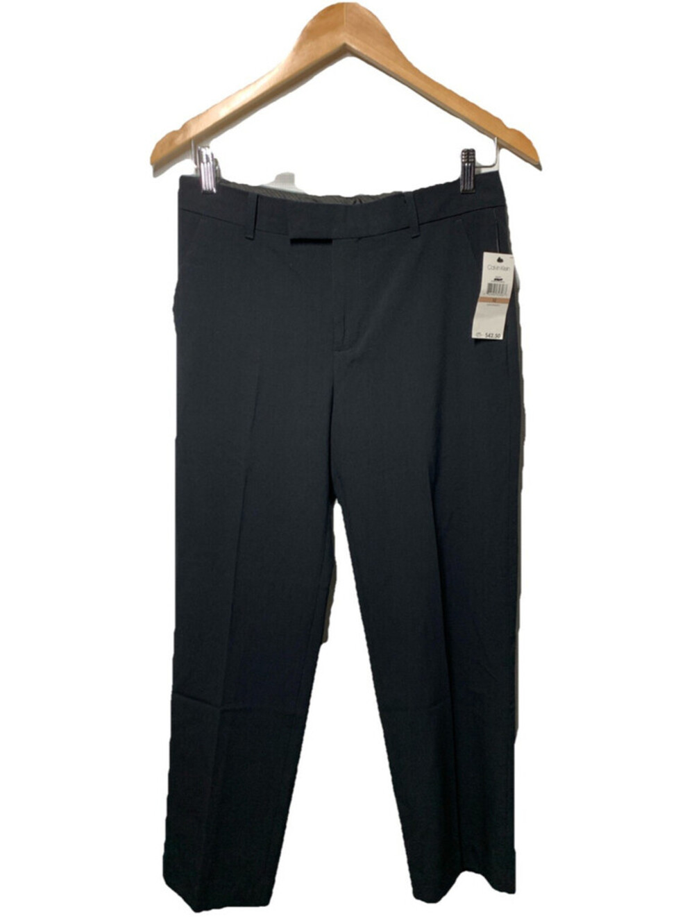 Calvin Klein Boys Flat-Front Bi-Stretch Long Dress Pant, Straight Leg Size 12